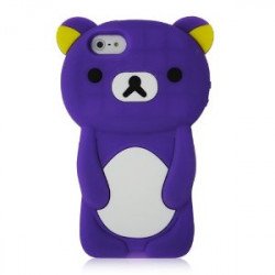 iPhone 5 5S 3D Bear Case (Purple)